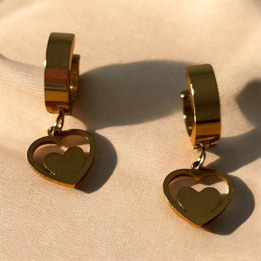 DOUBLE HEART EARRING