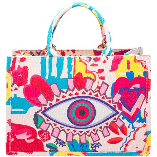 Hearted Third Eye Tote Bag