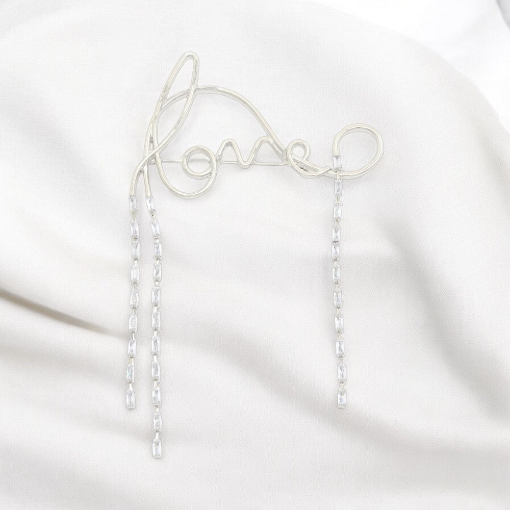 Cursive Love Brooch